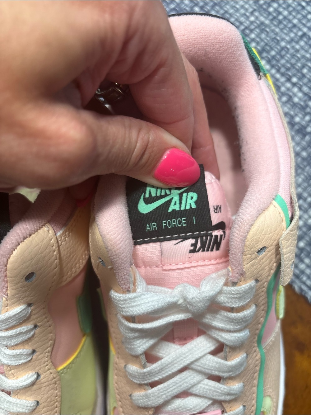 (Women) Nike Air Force 1 Shadow 'Arctic Punch Barely Volt Sz 8.5 NWOT - Picture 10 of 11